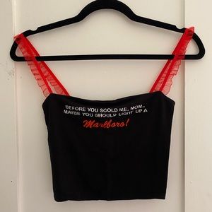 ruffled tank crop top